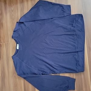 NWOT Zenana navy blue long sleeve top size large